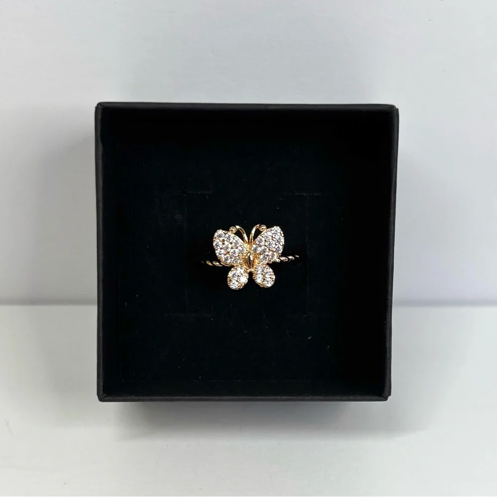 18k rose gold-plated butterfly ring - Picture 6 of 6